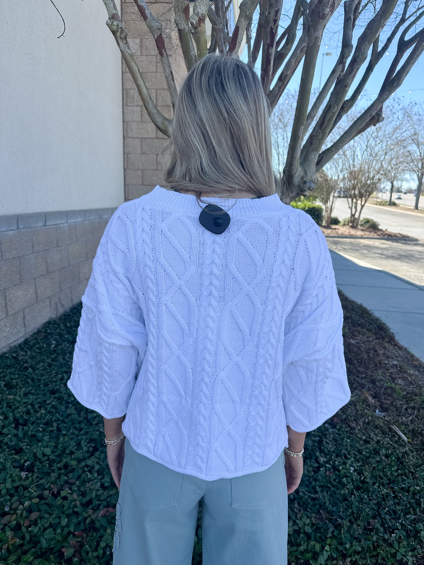 Karlen Sweater Top - Off White
