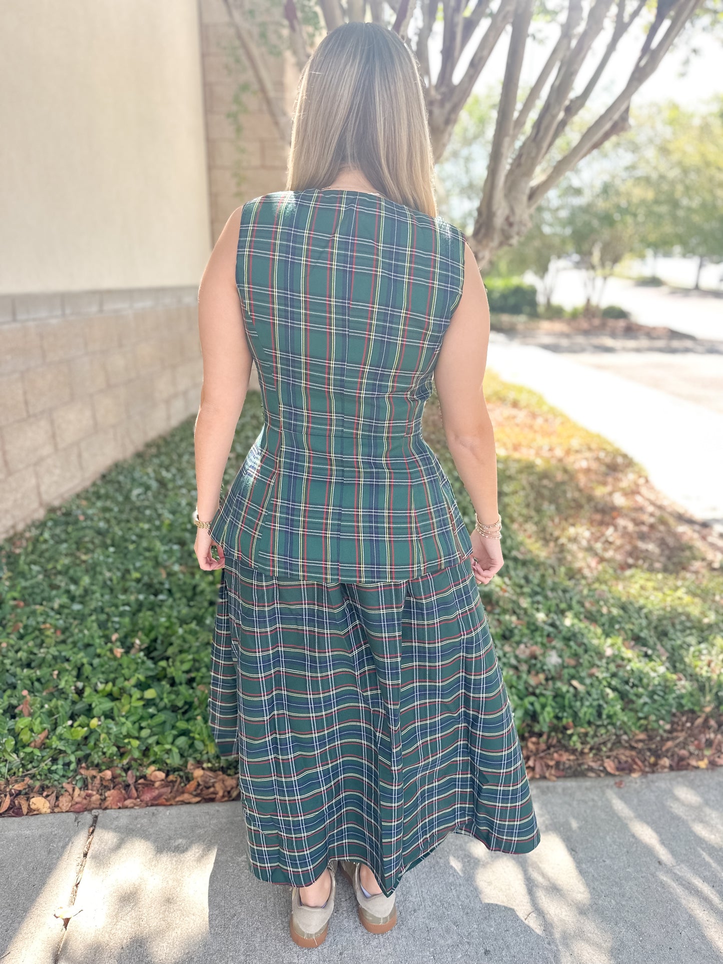 Katherine Plaid Skirt Set