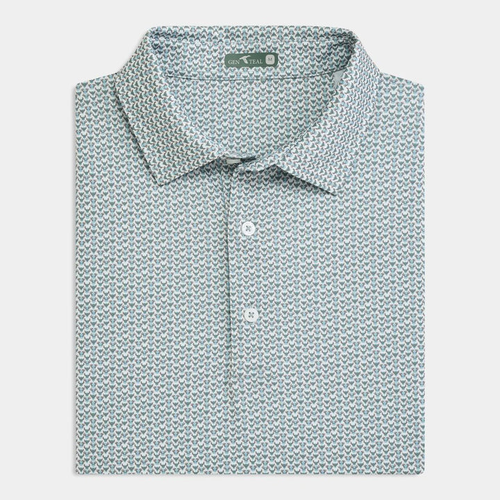 Genteal F25 Trophy Printed Performance Polo - Teak