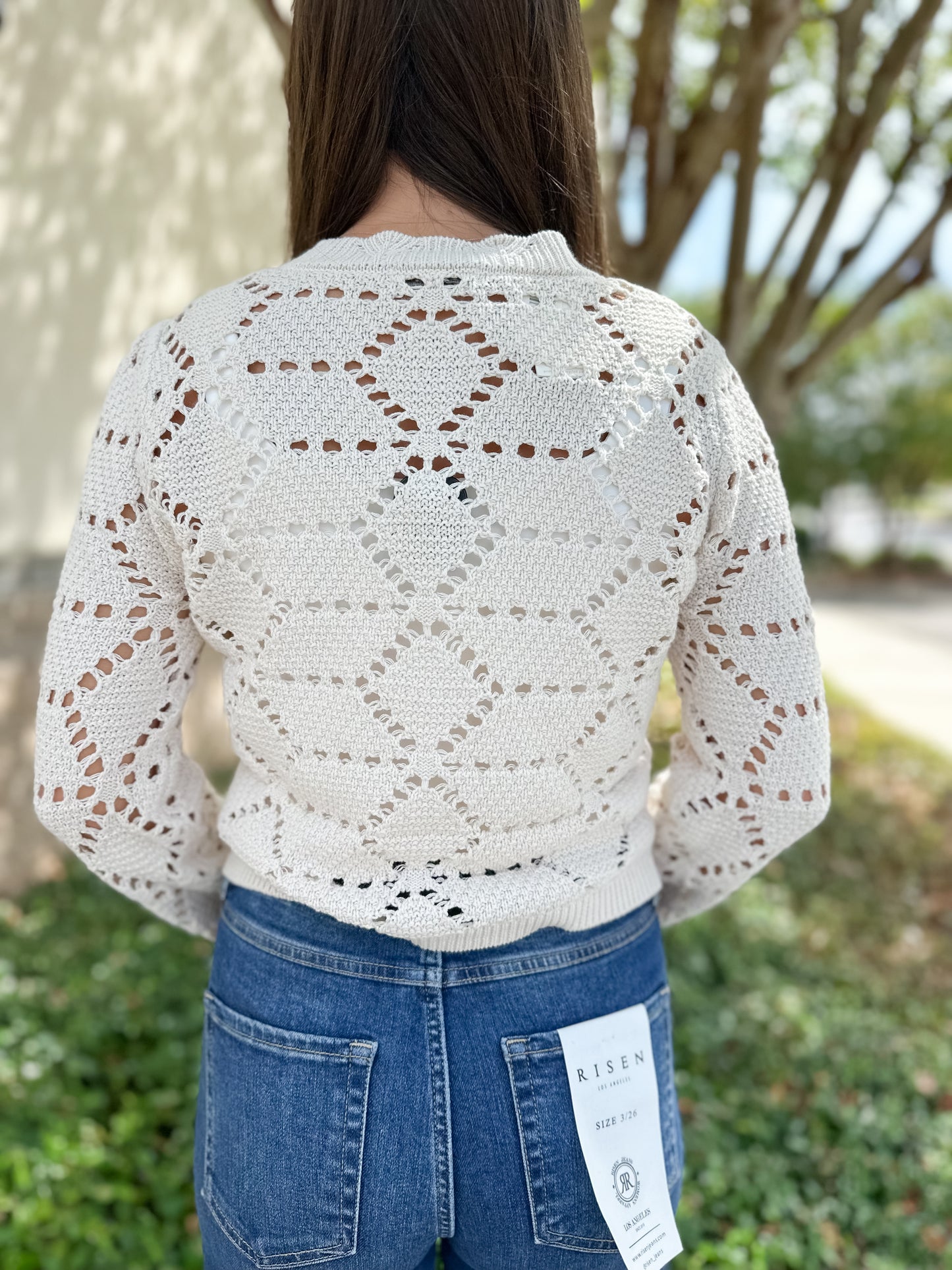 Rosalyn Sweater Cardigan - Crystal