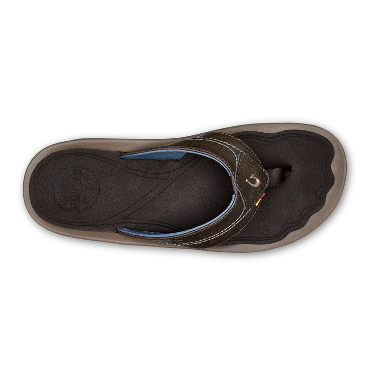 OluKai Men’s Kipi Beach Sandal - Espresso|Espresso
