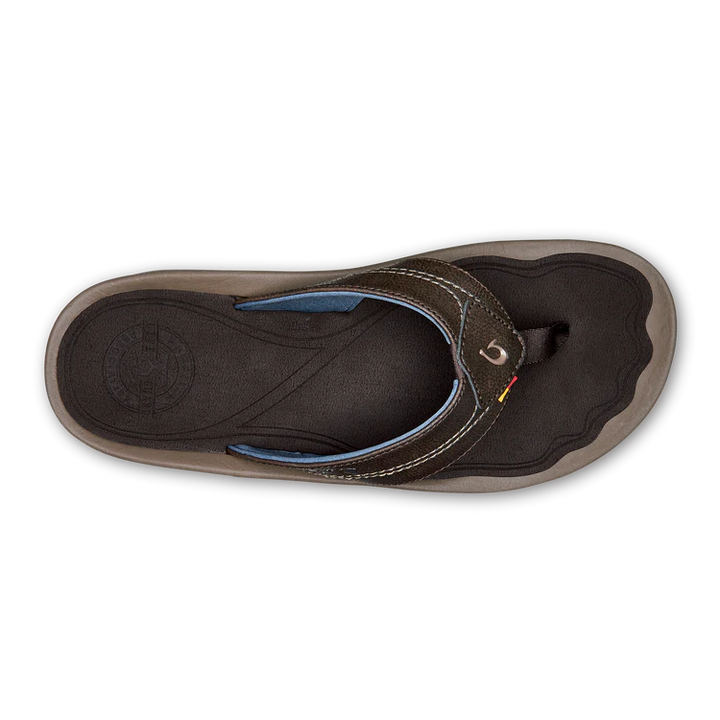 OluKai Men’s Kipi Beach Sandal - Espresso|Espresso