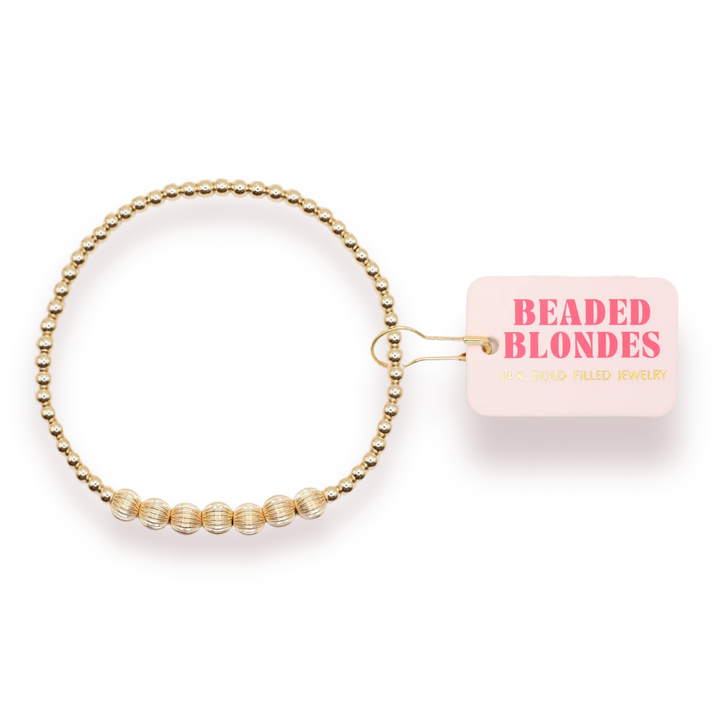 Beaded Blondes Lucky Fluted Bracelet