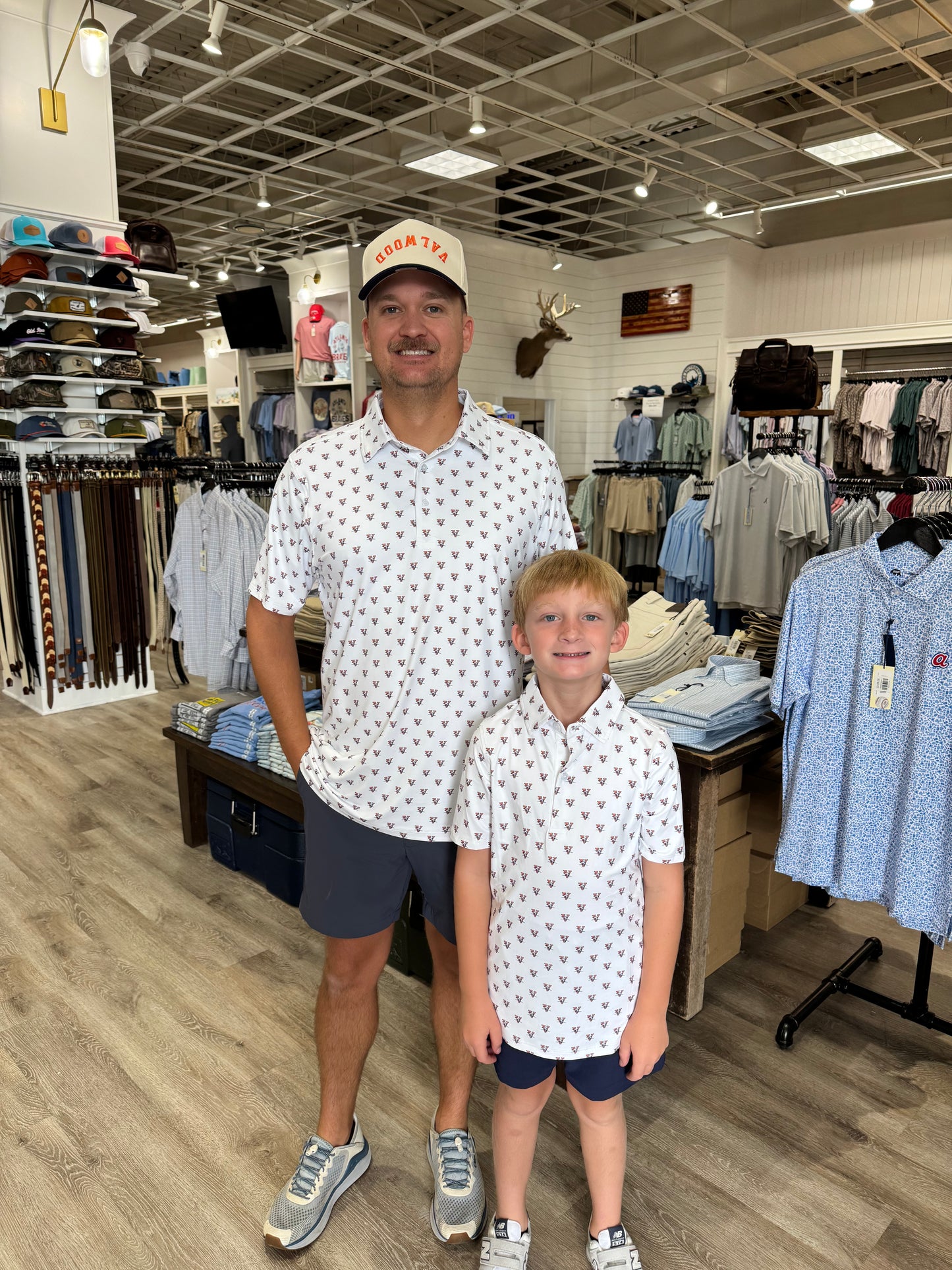 Covey Branch Youth Printed Performance Polo - Valwood Valiant