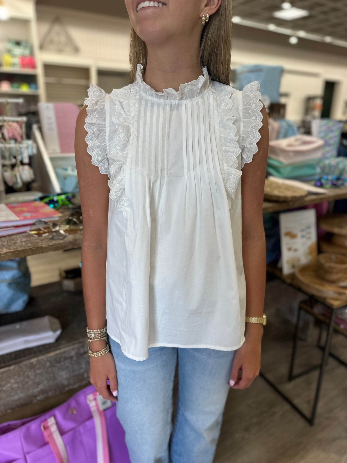Alexis Lace Sleeveless Top