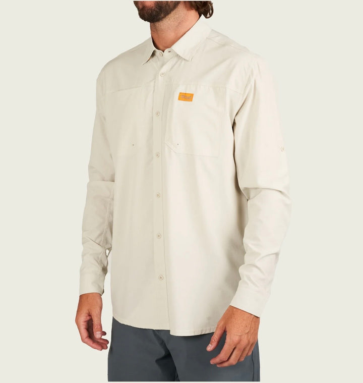 Marsh Wear Men’s Lenwood Tech L/S Button Down - Stone