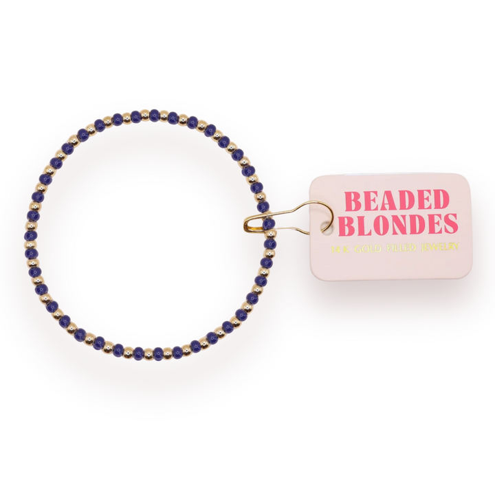 Beaded Blondes Navy Demi Petite Bracelet