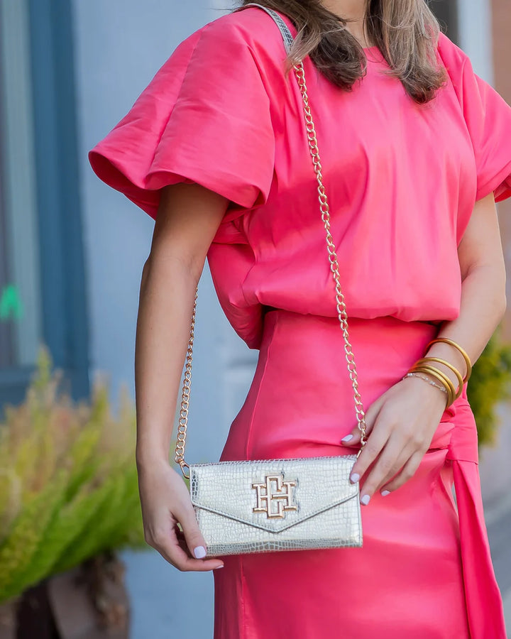 CH Carlington Clutch/Crossbody- Silver EC