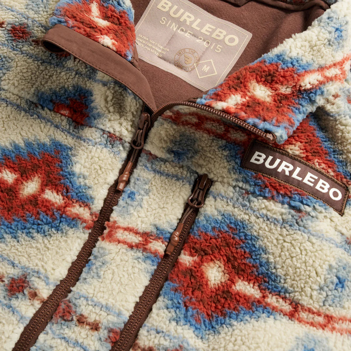 Burlebo Mountain Fleece Sherpa Quarter Zip - Arizona Aztec