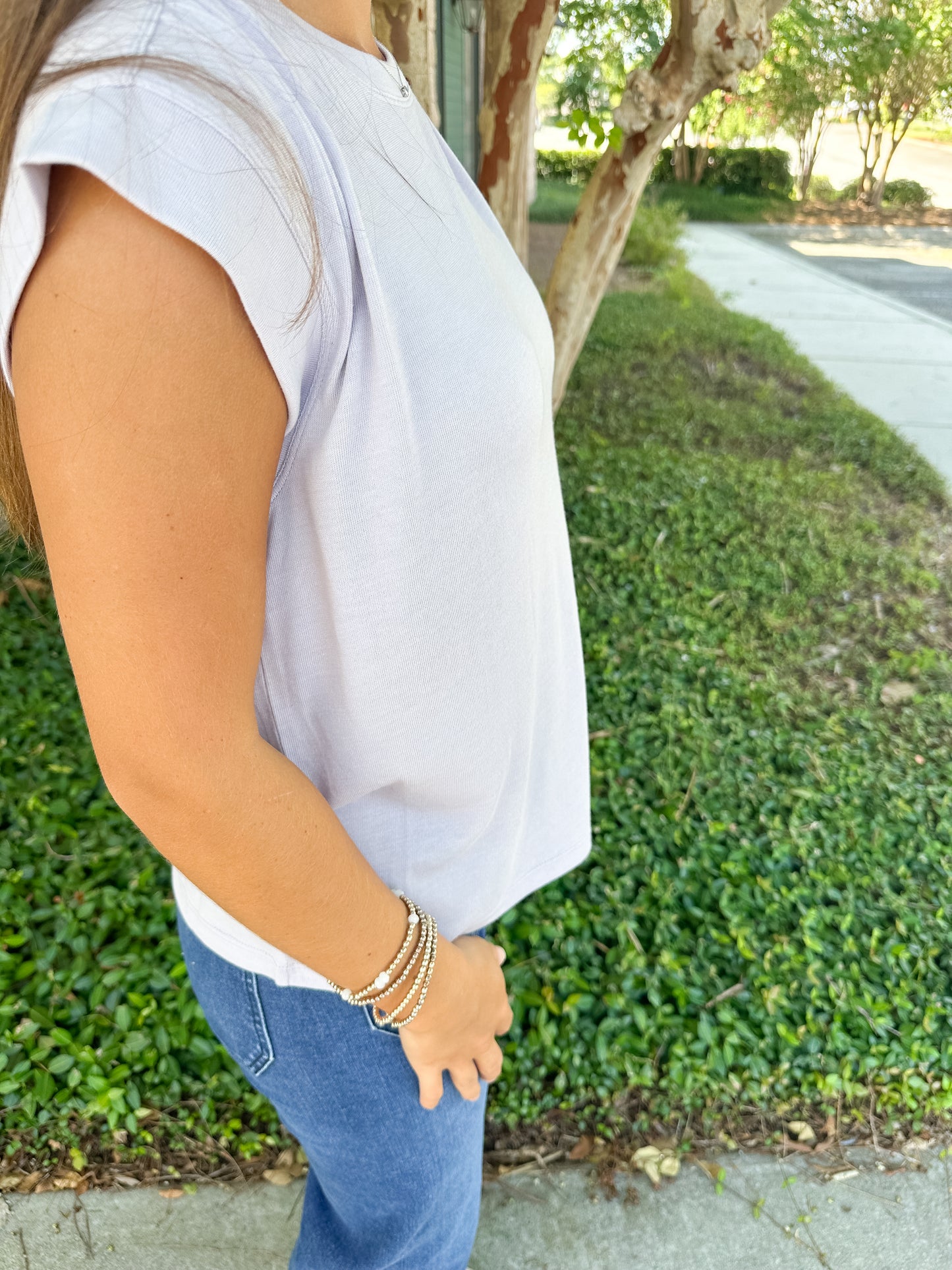 Whisper Knit Top - Lavender Ice