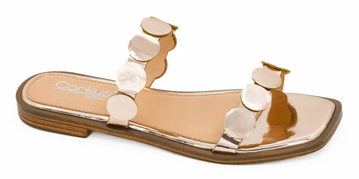 Corky’s Round of Applause Sandal - Gold Mirror Metallic