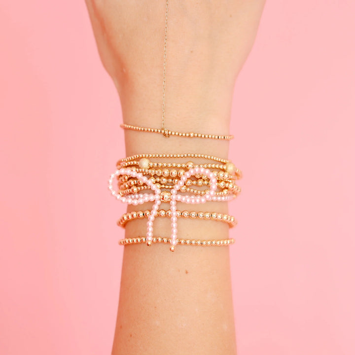 Beaded Blondes - Pink Pearl Bow