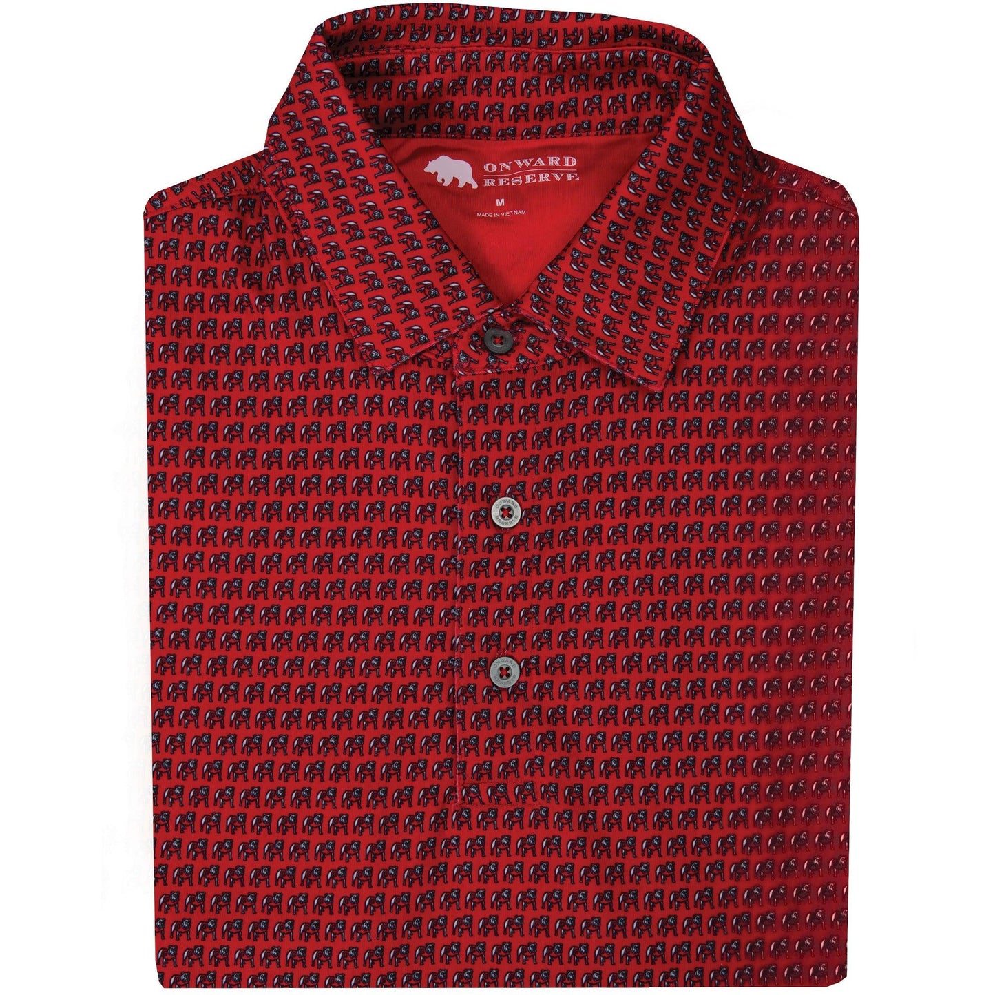 Onward Reserve UGA Standing Bulldog Printed Polo - Red