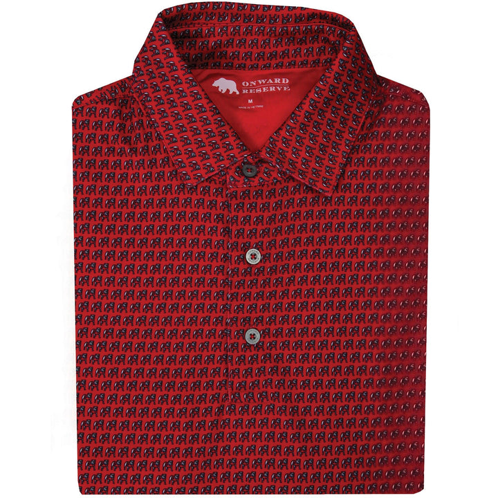 Onward Reserve UGA Standing Bulldog Printed Polo - Red