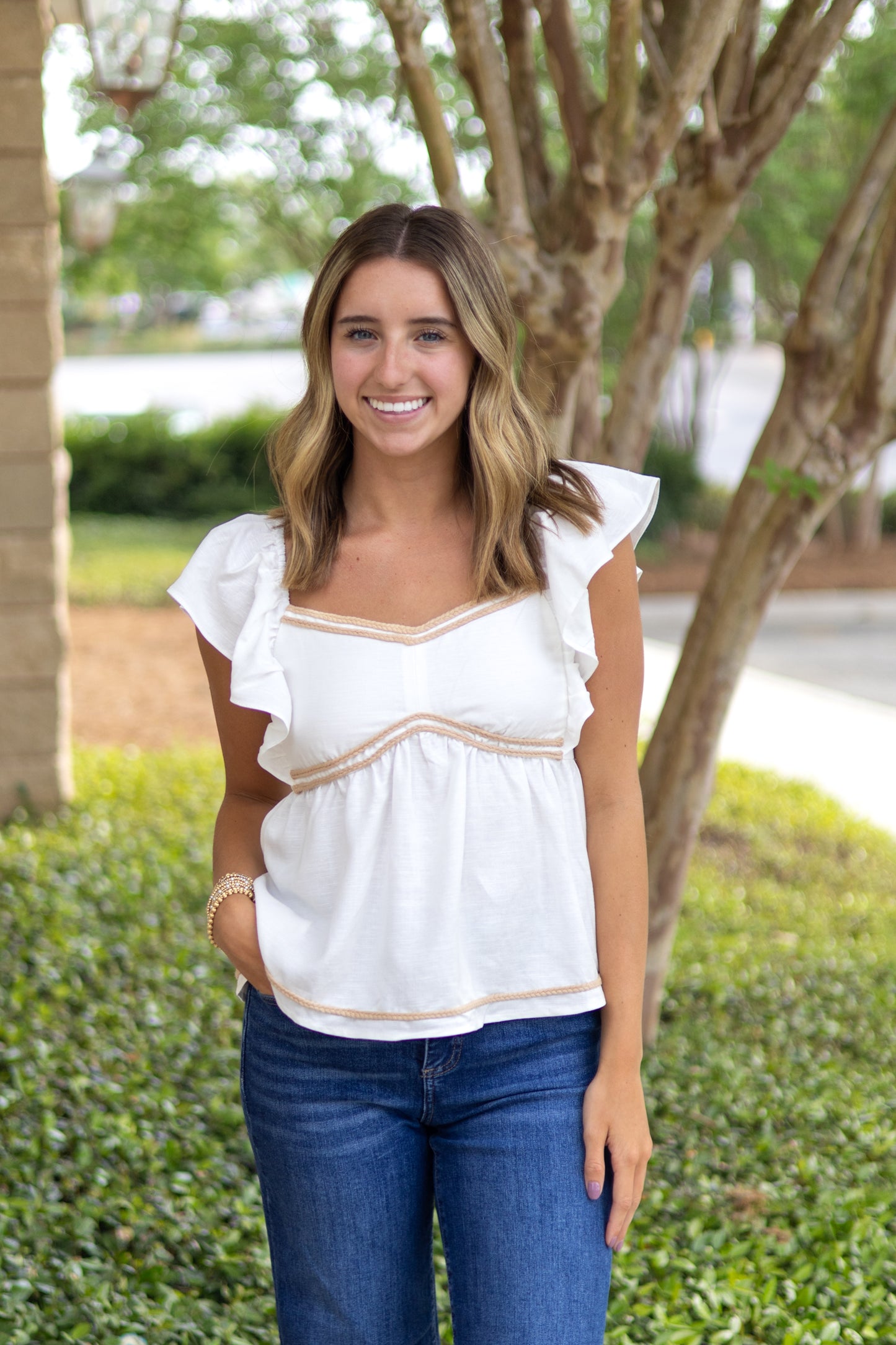 Eva Rope Ruffle Top