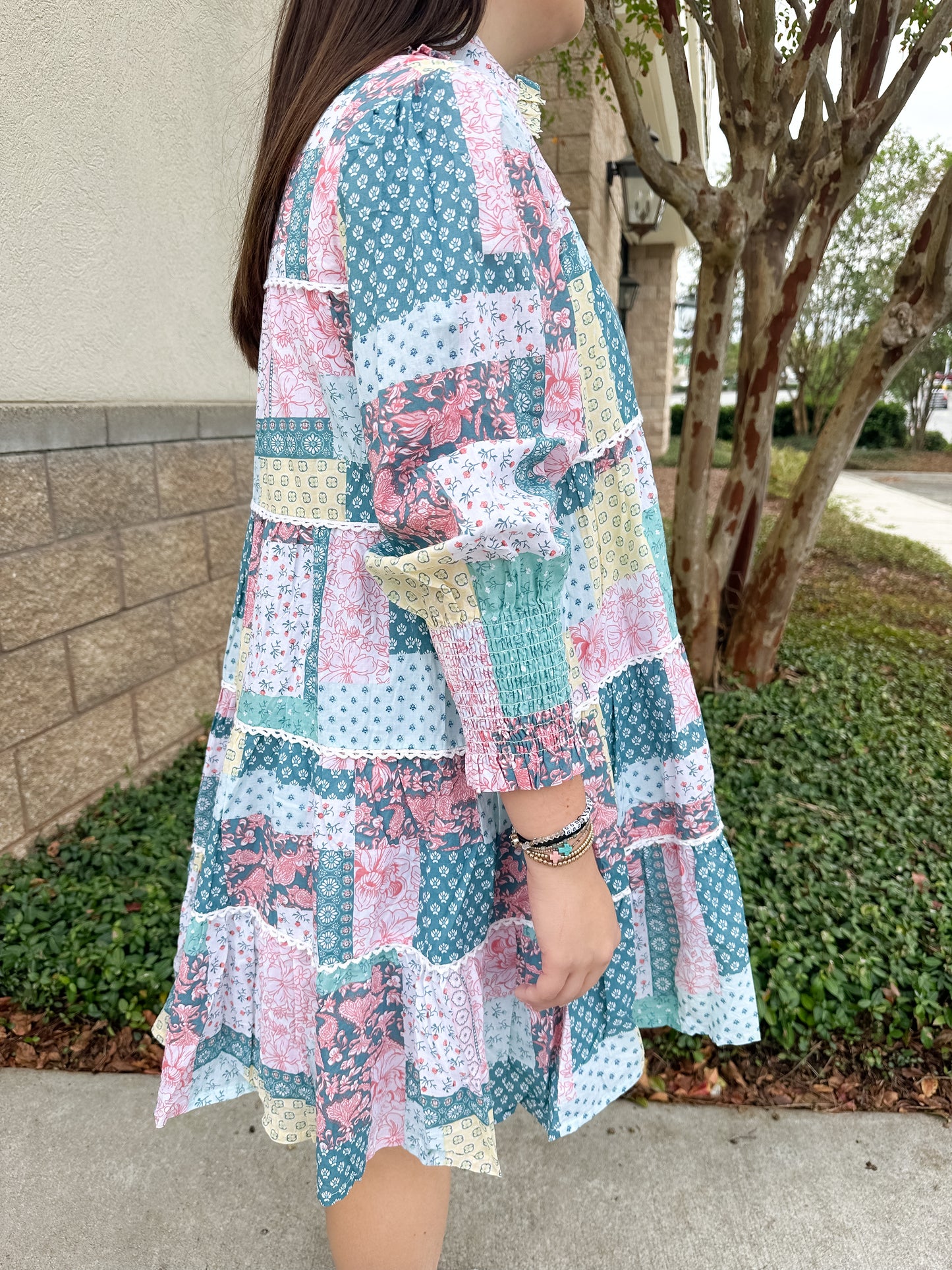 Allison Dress - Blue Quilt