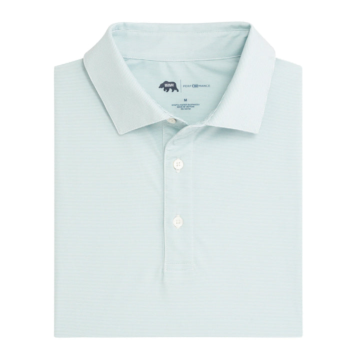 Onward Reserve Hairline Stripe Performance Polo - Cloud