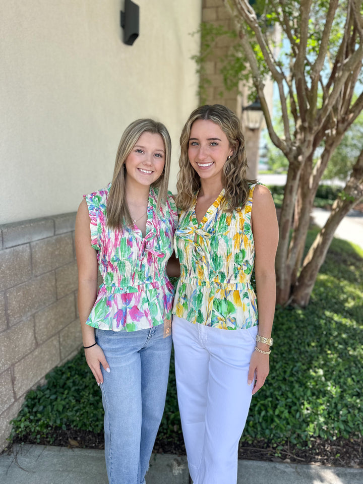 Sawyer Bow Smocked Tank