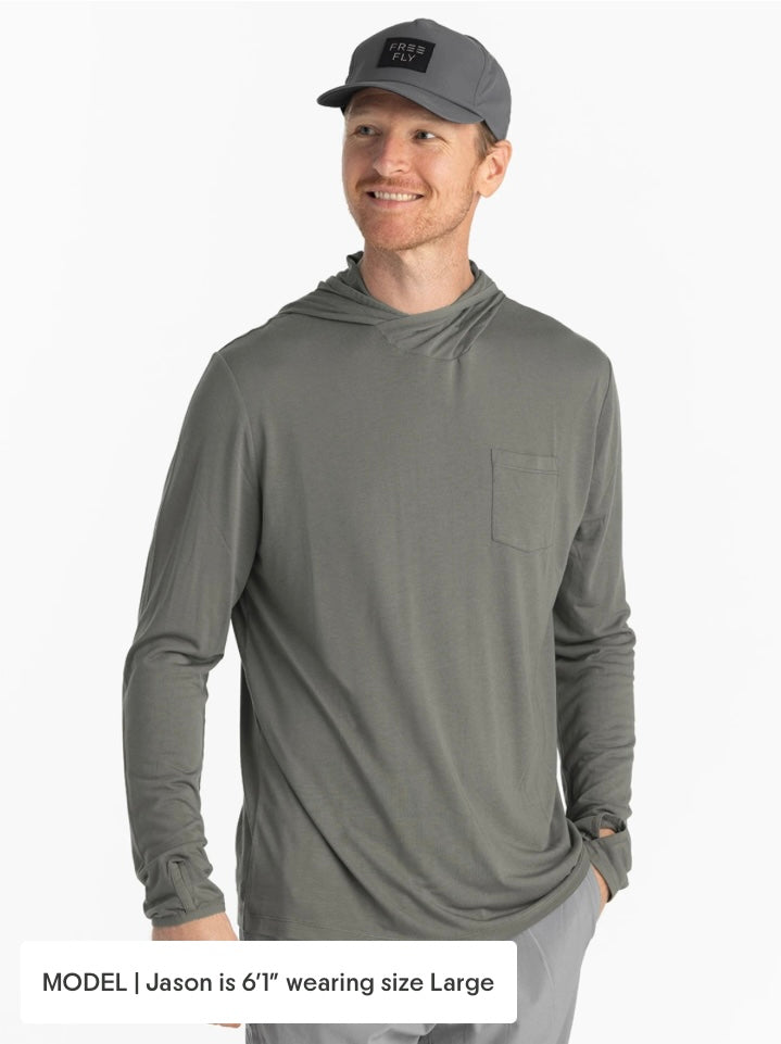 Free Fly Men’s Bamboo Lightweight Hoodie - Fatigue