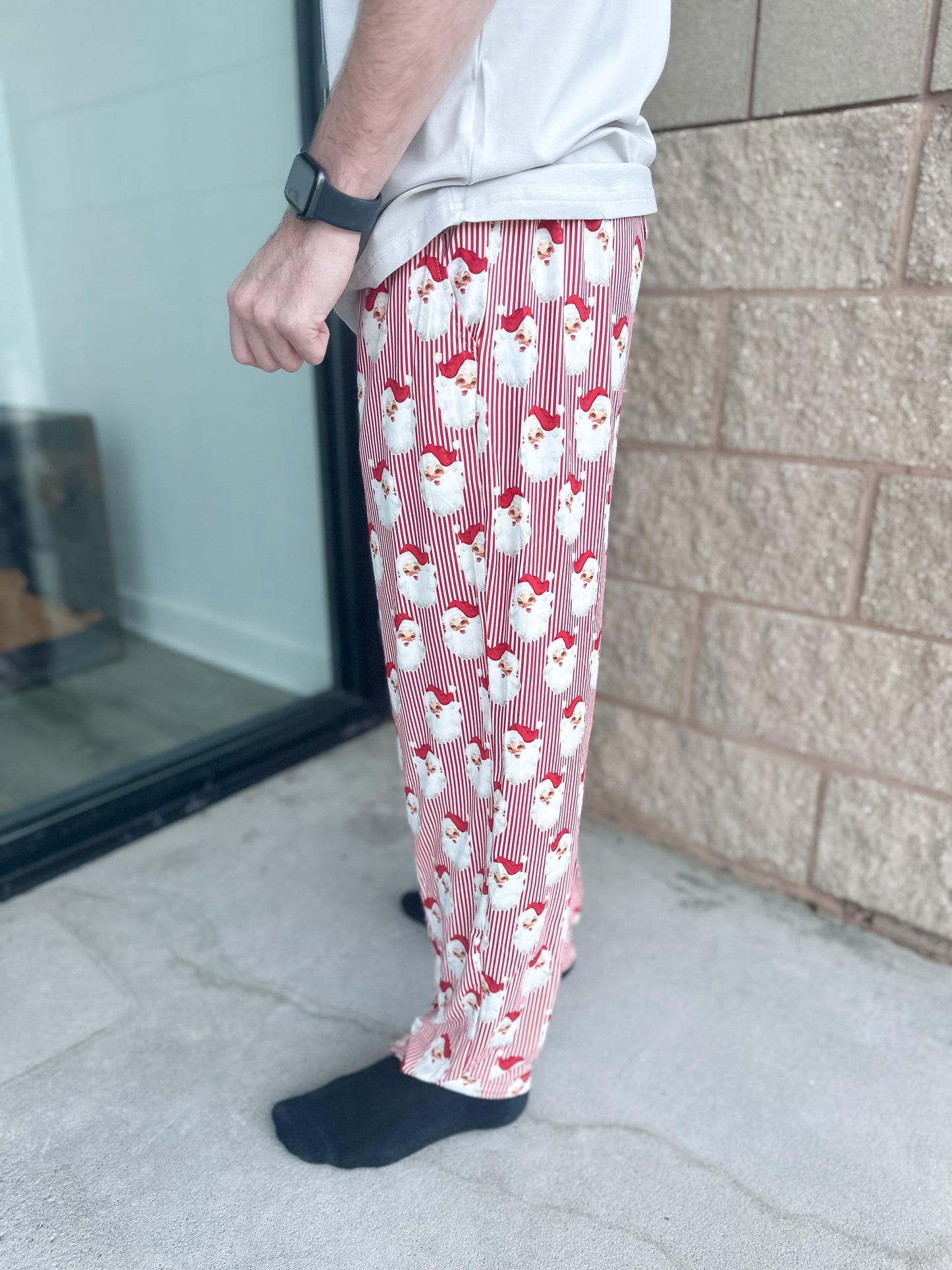 MS Mens PJ Pant - Santa Baby Red
