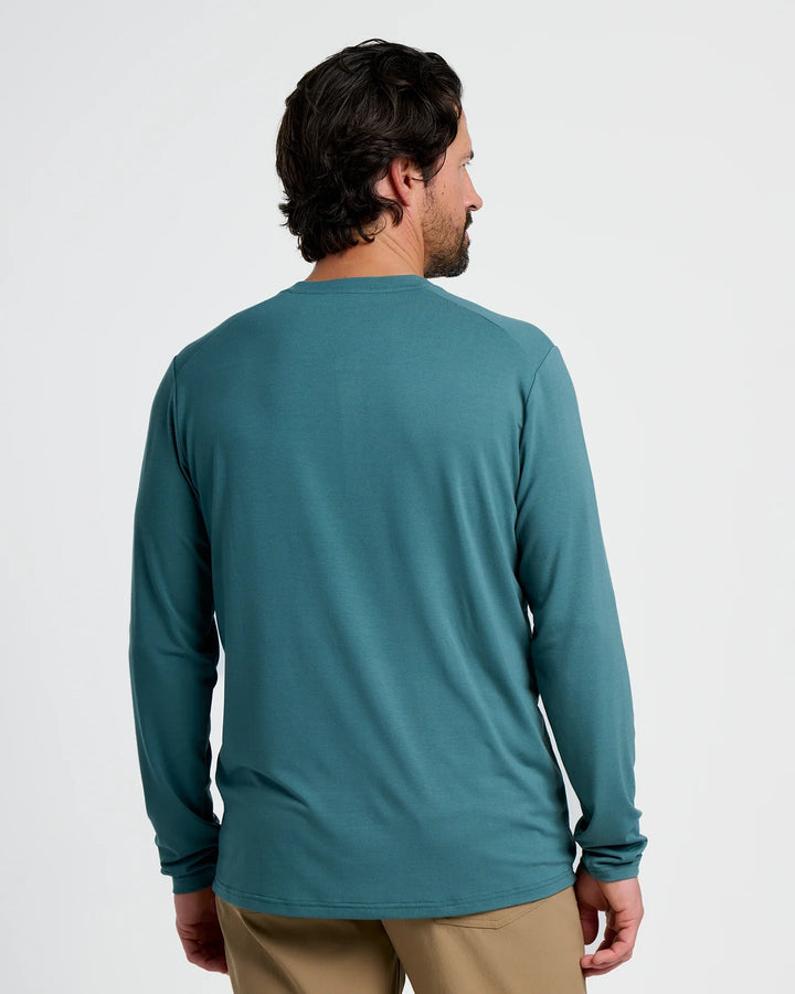 Free Fly Men’s Bamboo Flex Long Sleeve Henley - Sea Pine