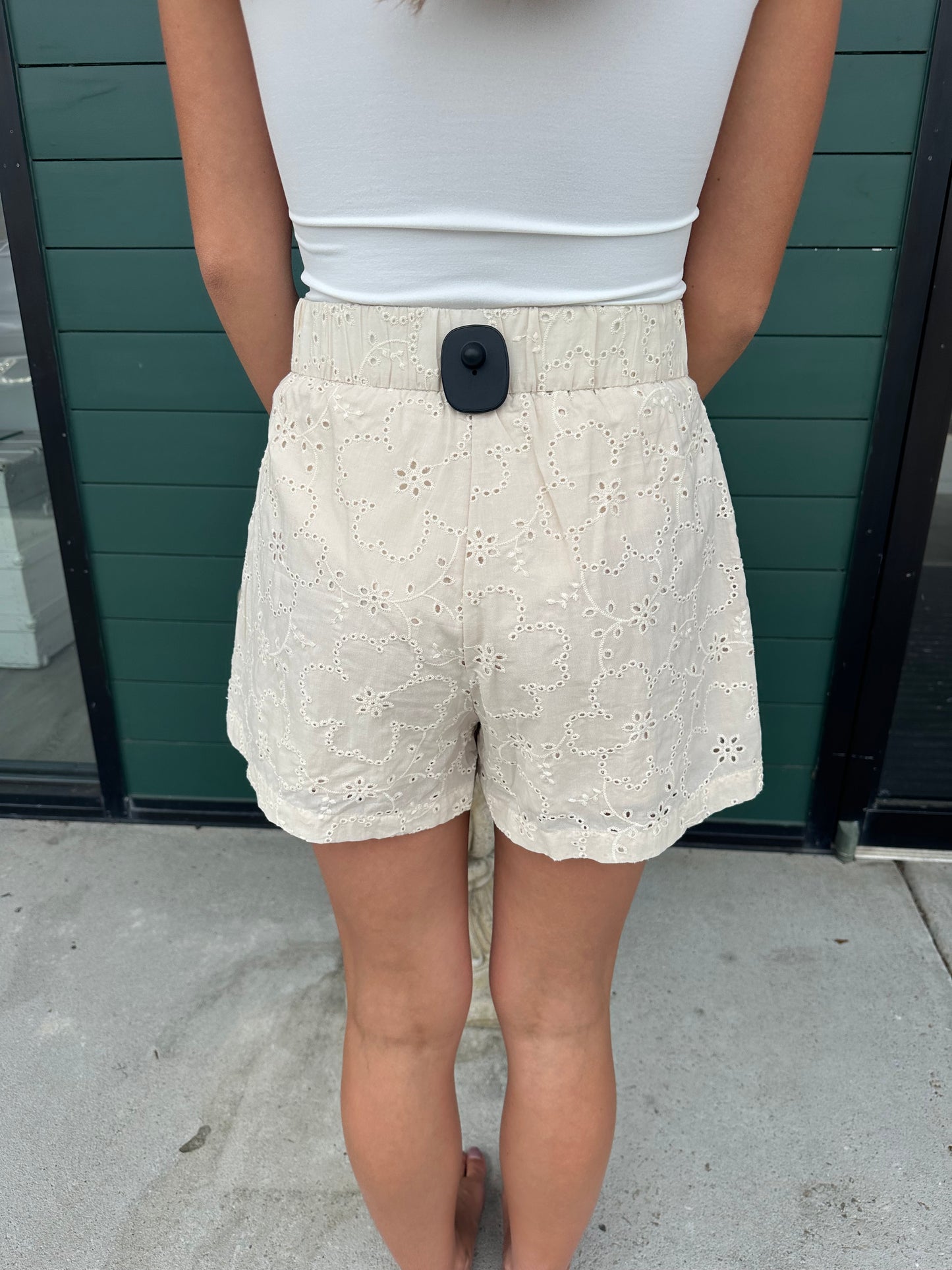 Stevie Eyelet Button Shorts