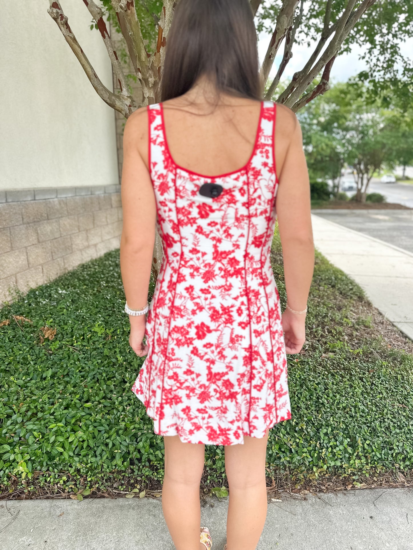 Scarlet Bloom Mini Dress