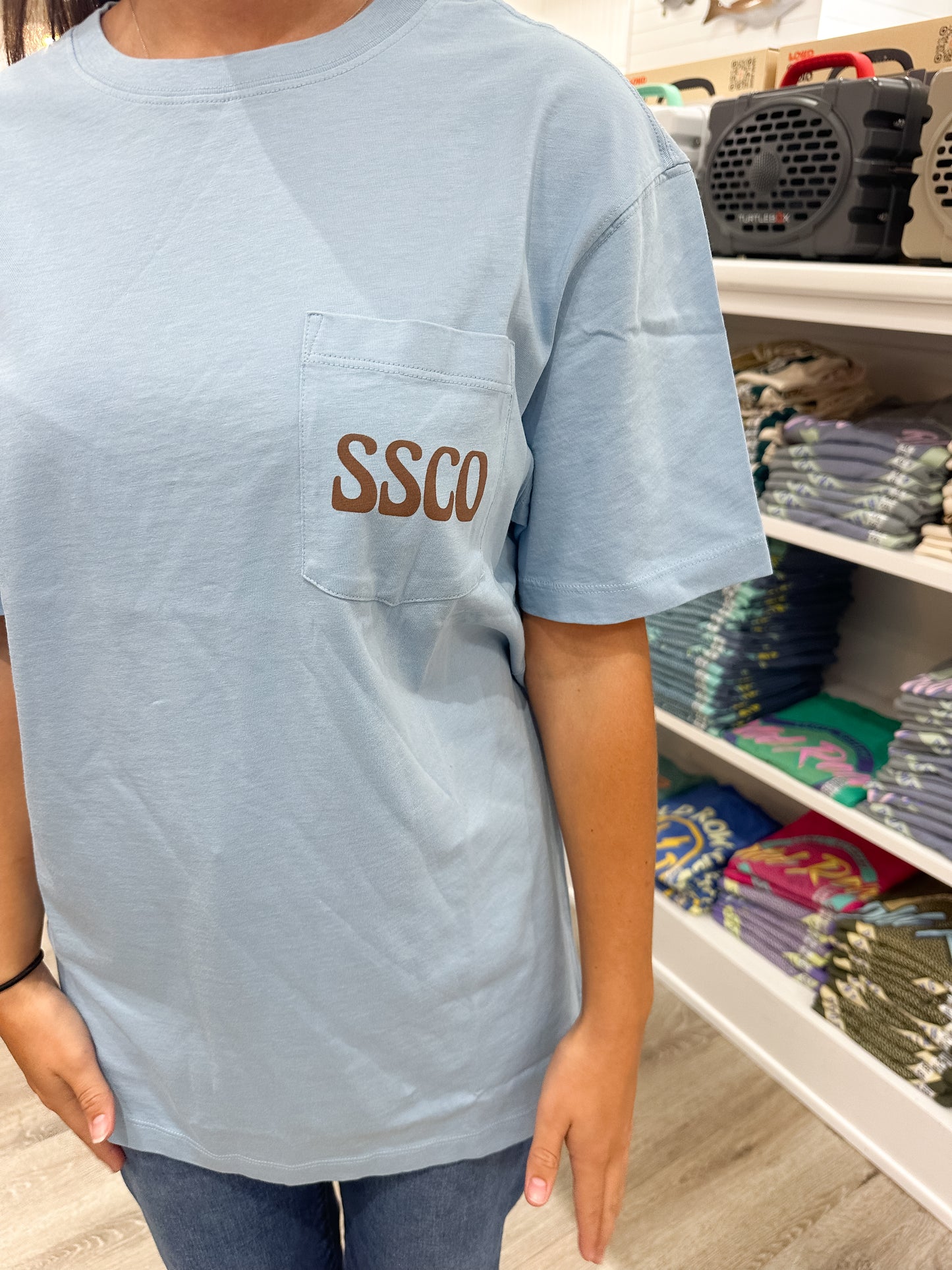 SSCO Women’s Looking Good S/S Pocket T-Shirt - Ocean Breeze