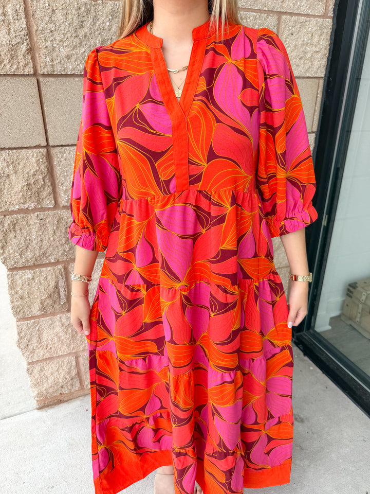 Cameron Dress - Glow Over Fire