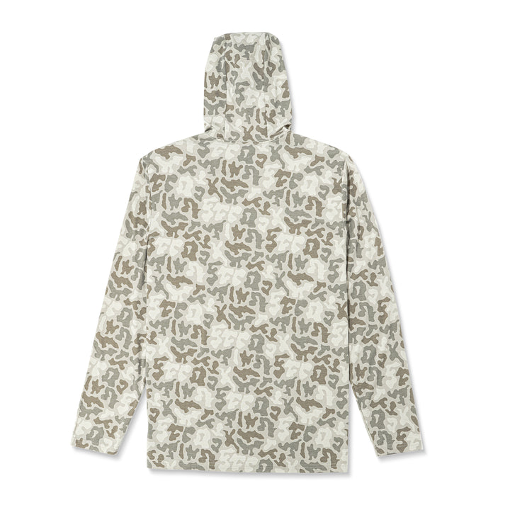 Aftco Men’s Ocean Bound Printed Hoodie - Sand Grouper Camo
