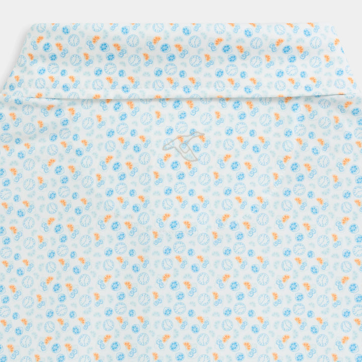 Genteal Spring ‘25 Printed Performance Polo - Happy Hour