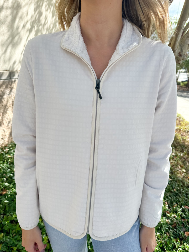 FreeFly Women’s Gridback Fleece Jacket - Stone