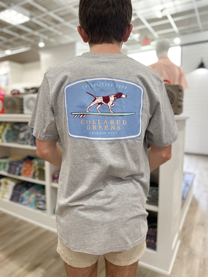 Collared Greens Pointer Surfer S/S T-Shirt - Grey