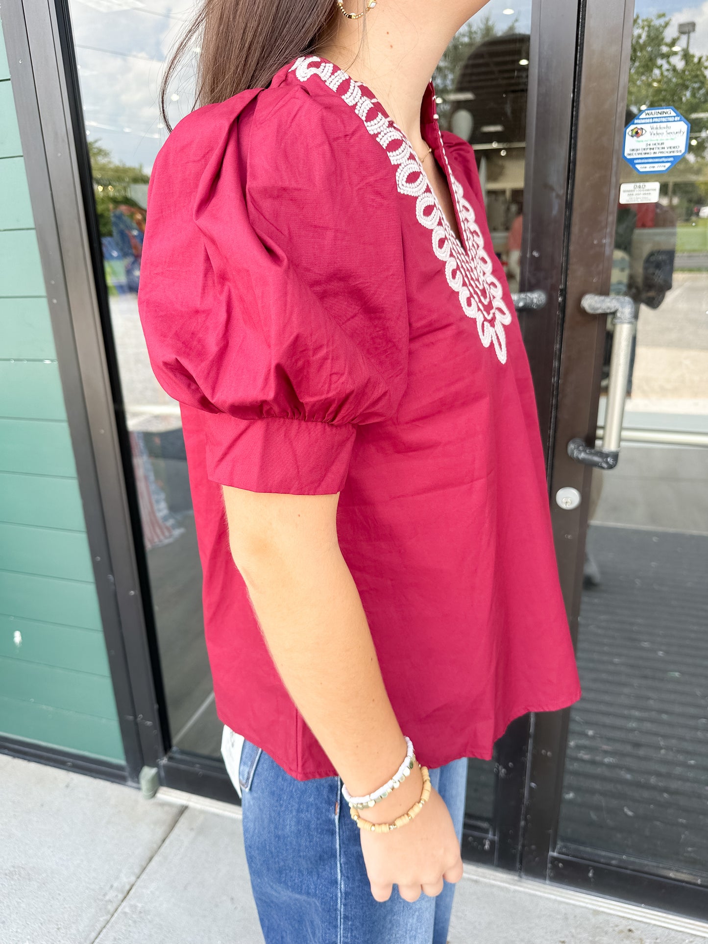 Eloise Embroidered Fall Top