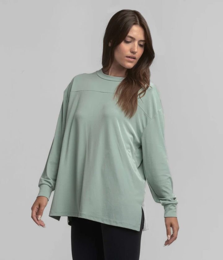 SSCO Women’s Relaxed Essential L/S Top - Jadeite