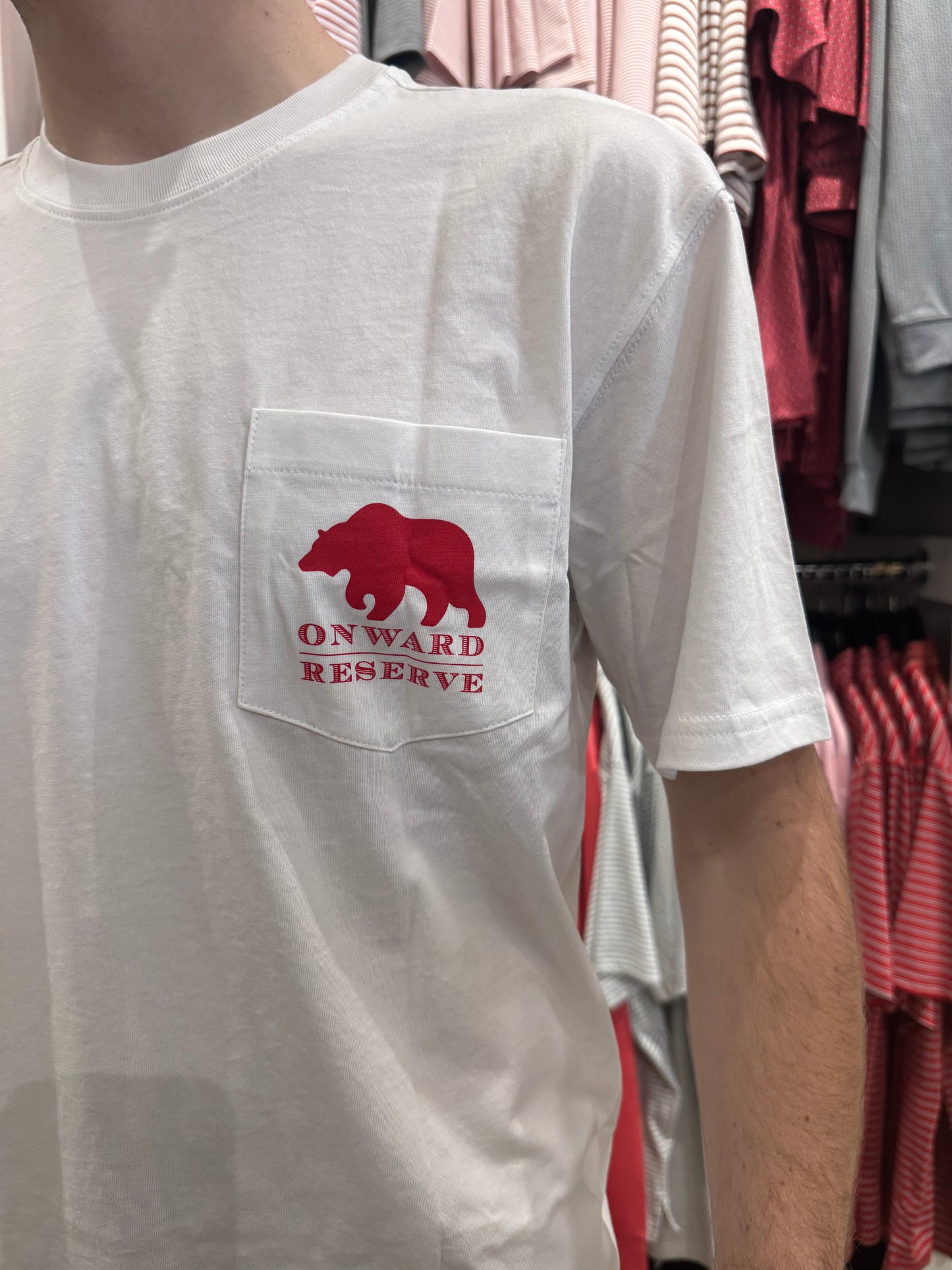 Onward Reserve UGA G Dog S/S Pocket T-Shirt - White