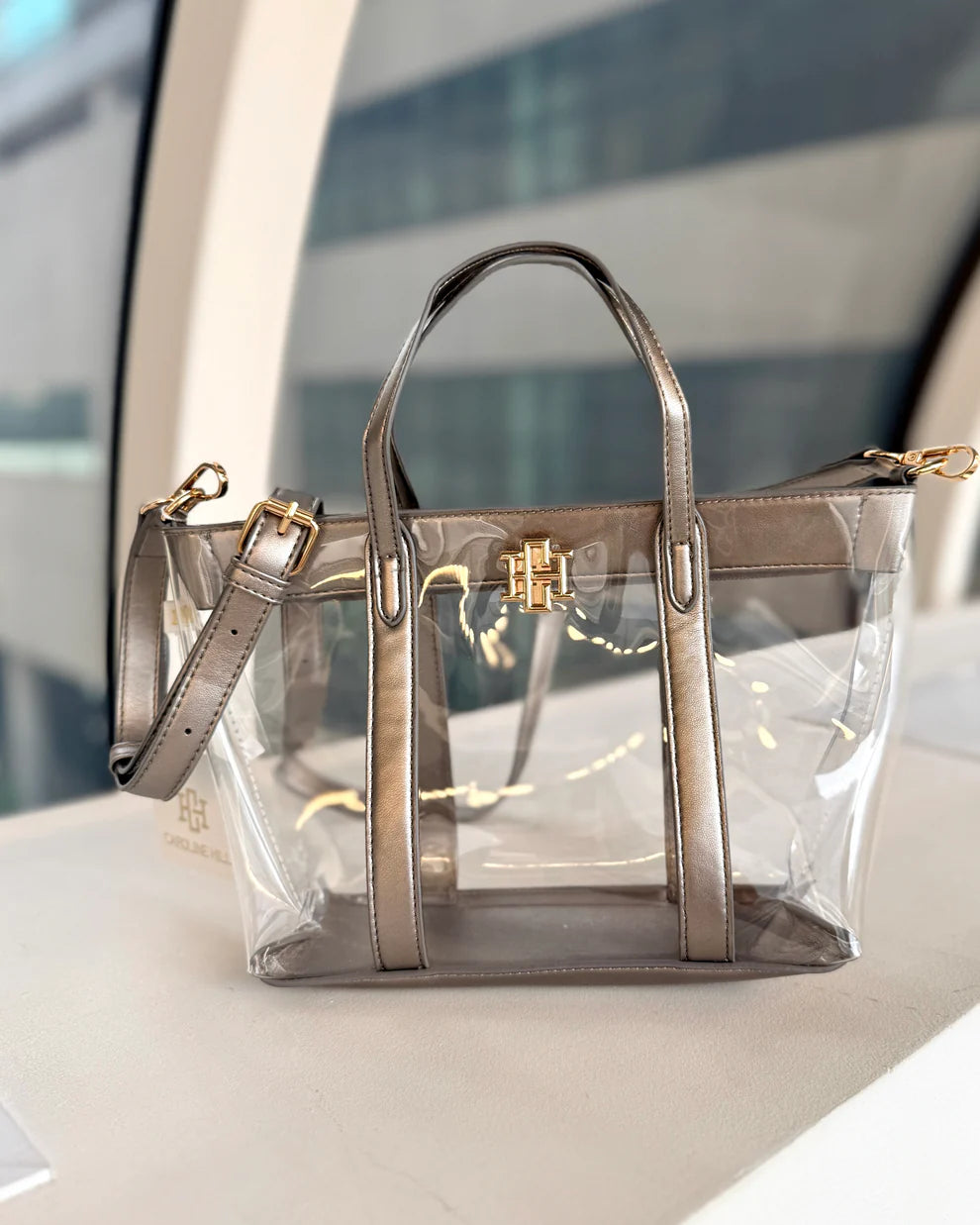 CH Molly Clear Mini Tote- Black Pearl