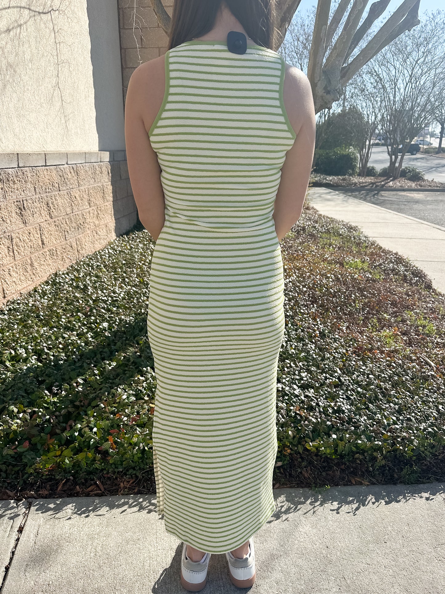 Becky Stripe Knit Tank Maxi - Green