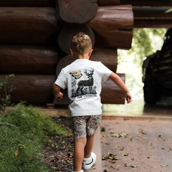 Burlebo Youth For The Outdoors S/S T-Shirt - Oatmeal