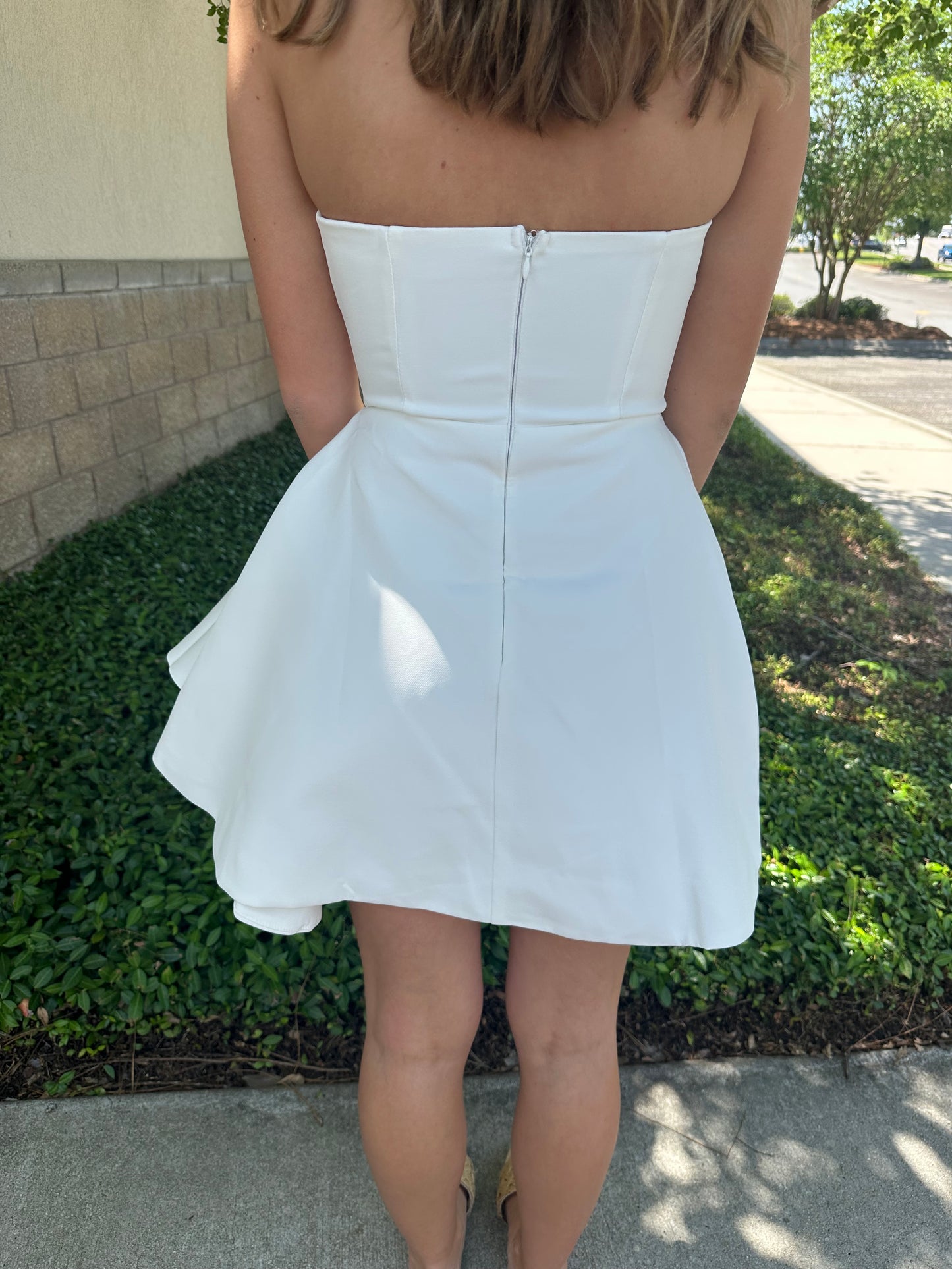 Ivory Strapless Dress