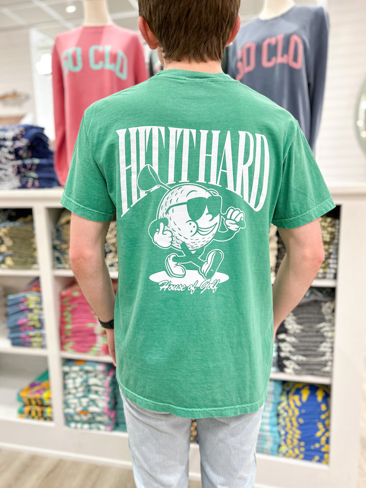 Barstool Sports Hit It Hard Character Pocket S/S T-Shirt - Light Green