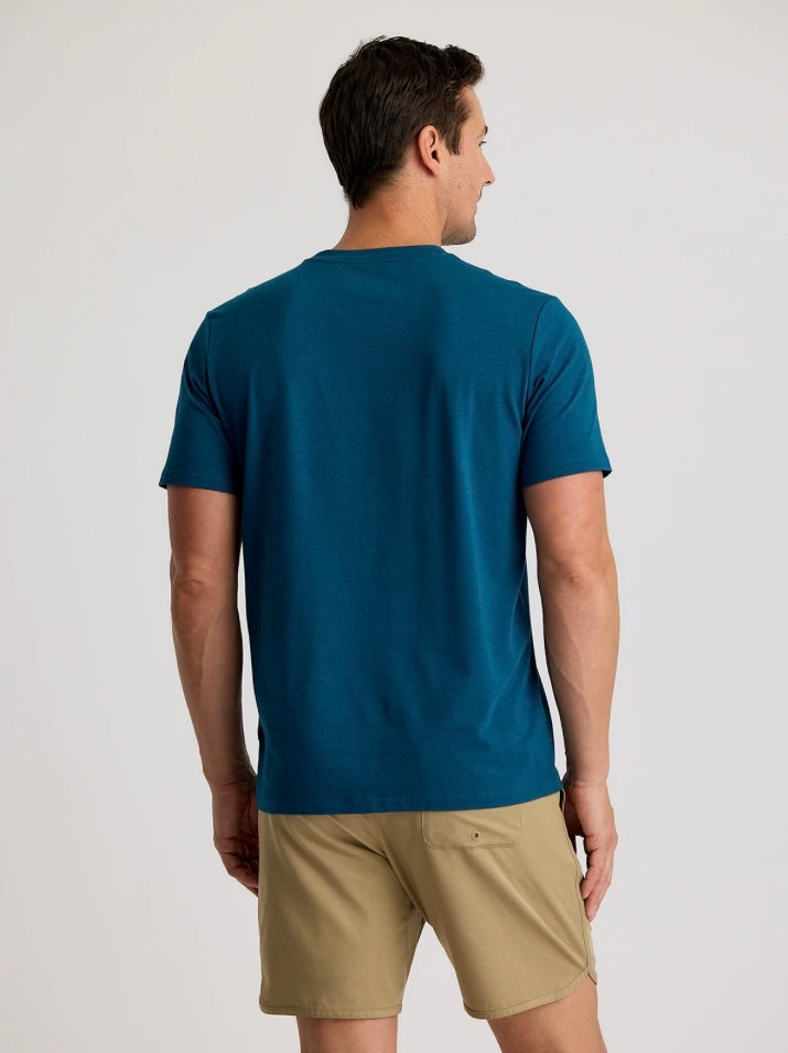Free Fly Men’s Bamboo Current Pocket Tee - Legion Blue