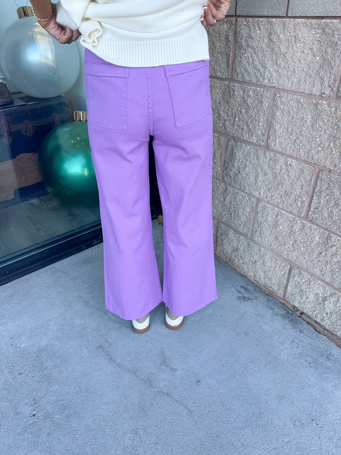 AW Wide Leg Jeans - Lavender