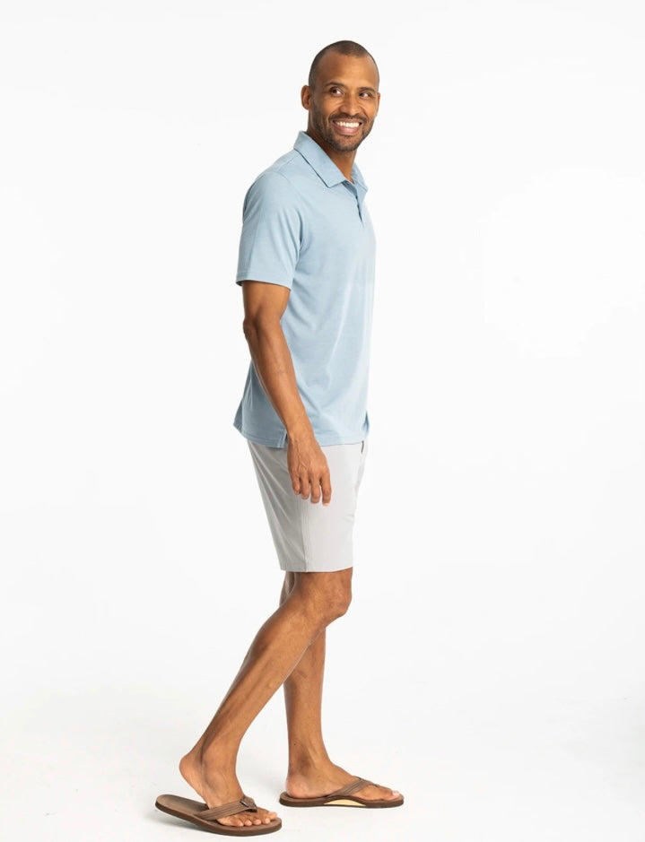 Free Fly Men’s Elevate Polo - Blue Fog