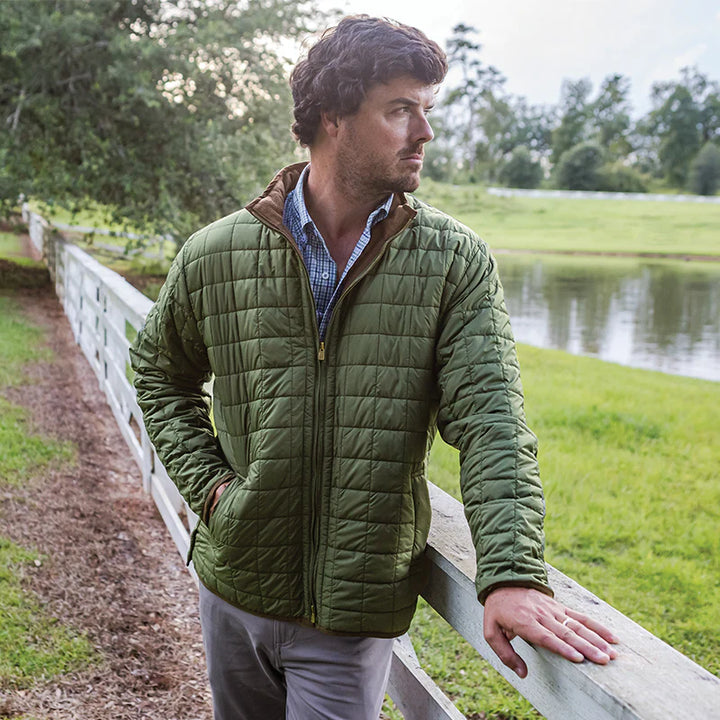 Onward Reserve Grid Quilted Jacket - Olive