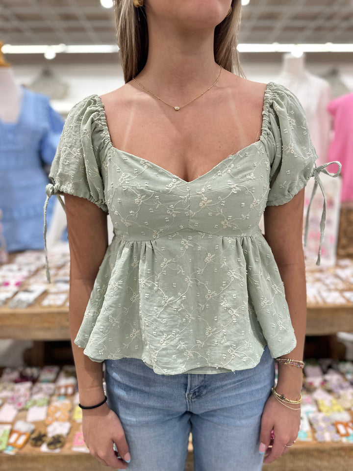 Cassie Embroidered Top