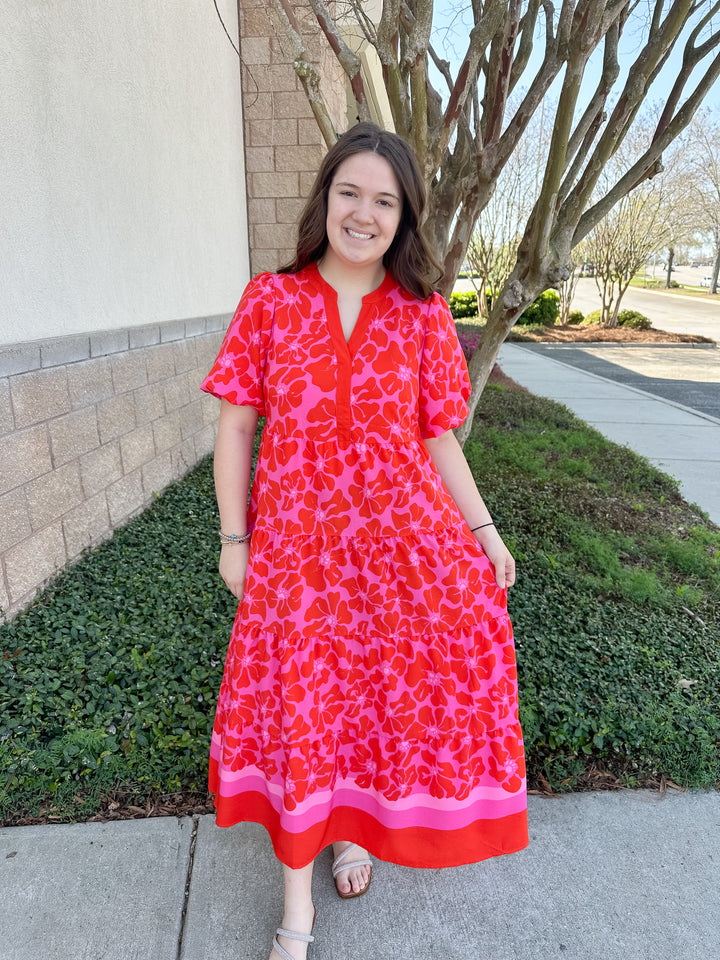 Kinsley Dress - Garden Samba Pink