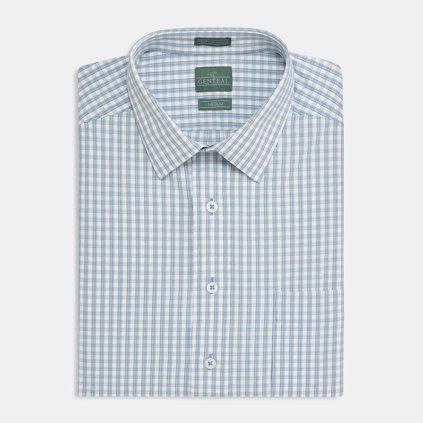Genteal Spring ‘25 Spread Collar Performance Sport Shirt - Nile