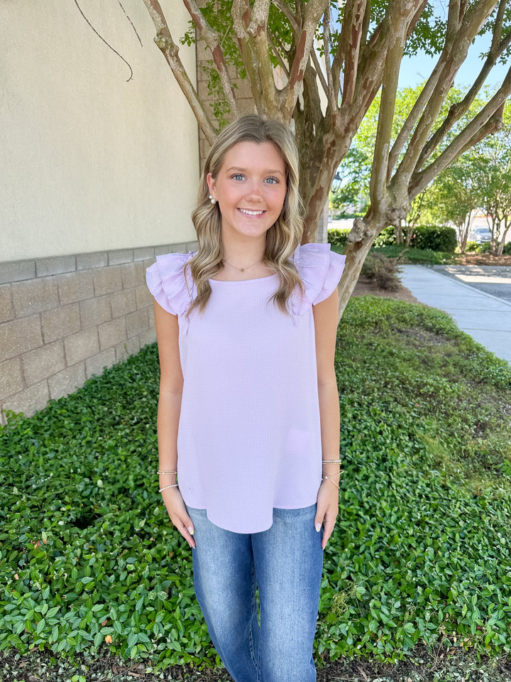 Camille Bow Top - Lilac