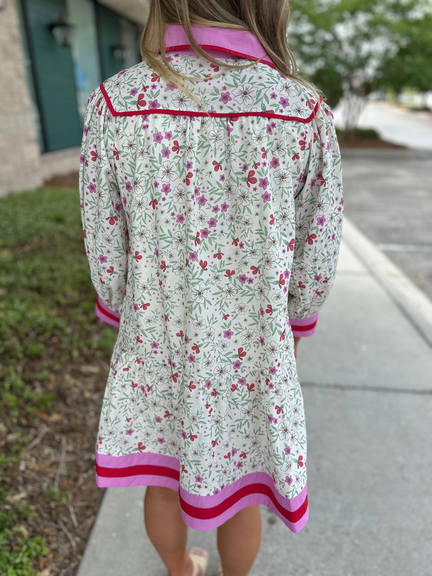 Madeline Floral Button Down Dress